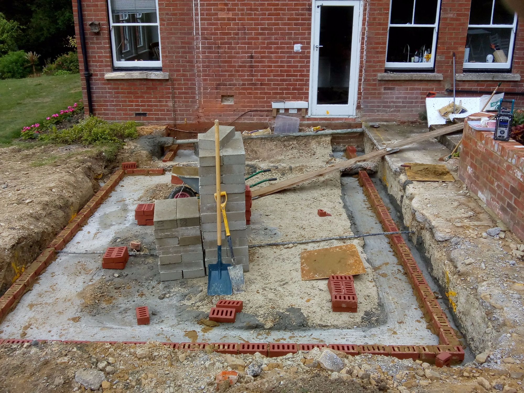 Groundworks for extension