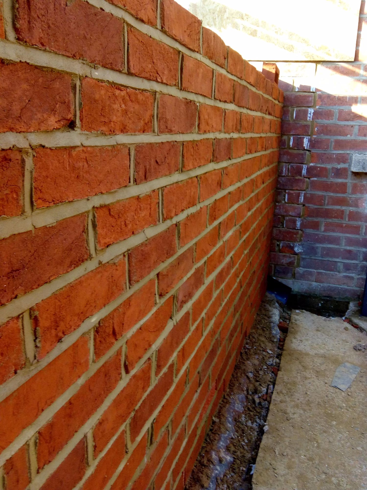 New brickwork in home extension